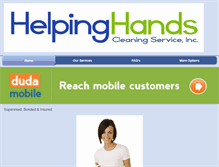 Tablet Screenshot of helpinghandscleans.com